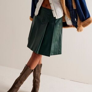 We The Free Vegan Pleated Skirt